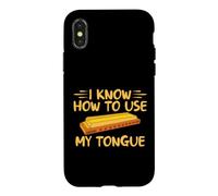 Je Sais Comment Utiliser Mon Harmonica Amusant Tongue Coque pour iPhone X/XS