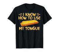 Je Sais Comment Utiliser Mon Harmonica Amusant Tongue T-Shirt