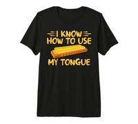 Je Sais Comment Utiliser Mon Harmonica Amusant Tongue T-Shirt Haut de Gamme