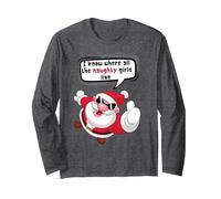 Je Sais où vivent Les vilaines Filles Manche Longue, Unisexe pour Adultes, Chiné Foncé, S