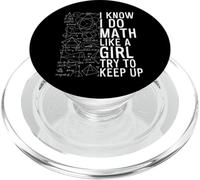 Je sais que je fais les maths comme une fille essaie de suivre un cours de maths amusant PopSockets PopGrip pour MagSafe