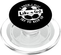 Je Sais Que Je Joue comme Une Fille au Football PopSockets PopGrip pour MagSafe