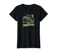 Je Sais Que Je Joue comme Une Fille, essaie de Suivre Le Rythme du Baseball T-Shirt Graphique avec Valeur, Femme, Noir, XL