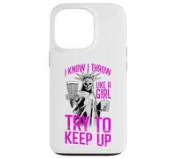 Je Sais Que Je Lance comme Une Fille, essaie de Garder ma liberté de Disc Golf Coque pour iPhone 13 Pro