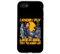 Je sais que je vole comme une fille, essaie de suivre le rythme des femmes Coque pour iPhone SE (2020) / 7 / 8