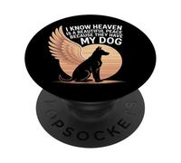 Je Sais Que Le Paradis est Un Endroit Magnifique Parce qu'ils Ont Mon Chien PopSockets PopGrip Adhésif