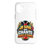 Je Sais Qui Chante Enfin Je Crois Humour Quiz Musical Coque pour iPhone 16 Plus
