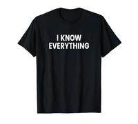 Je Sais Tout T-Shirt Graphique avec Valeur, Homme, Noir, L