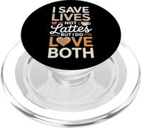 Je sauve des vies, pas des lattes, mais je fais les deux, Pumpkin Spice Nurse PopSockets PopGrip pour MagSafe