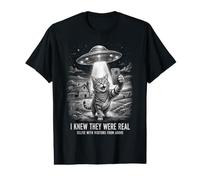 Je savais Que c'étaient de Vrais Selfies Amusants avec Un Chat, Un ovni, Un Extraterrestre T-Shirt Graphique avec Valeur