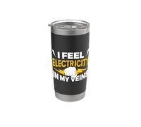Je sens de l'électricité dans mes veines - Électricien Gobelet isotherme en acier inoxydable double paroi