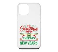 Je Serai à la Maison pour Noël et en thérapie pour Le Nouvel an Coque pour iPhone 12 Mini
