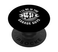 Je Serai dans Le Garage Les Gars Mécanicien Papa Garage PopSockets PopGrip Adhésif