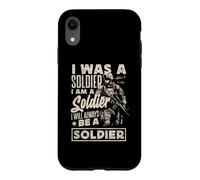 Je Serai Toujours Un Soldat Vintage Men Veteran Coque pour iPhone XR