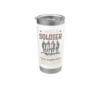 Je serai toujours un soldat Vintage Men Veteran Gobelet isotherme en acier inoxydable double paroi
