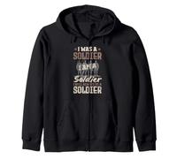 Je Serai Toujours Un Soldat Vintage Men Veteran Sweat à Capuche