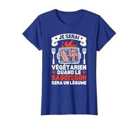 Je Serai Végétarien Quand Le Saucisson Sera Un Légume T-Shirt, Femme, Bleu Royal, XL