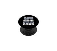 Je Serais Plus Sociable Humour Phrase Drôle Homme Femme PopSockets PopGrip Adhésif