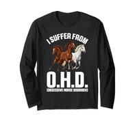 Je souffre d'OHO Funny Equestrian Horse Farm Animals Lovers Manche Longue