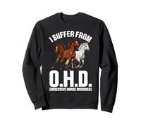 Je souffre d'OHO Funny Equestrian Horse Farm Animals Lovers Sweatshirt