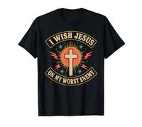 Je Souhaite à Jésus d'être Mon Pire Ennemi Christian Retro T-Shirt