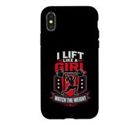 Je soulève comme Une Fille, Regarde Le Poids Coque pour iPhone X/XS