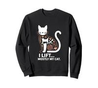 Je soulève principalement Mon Chat, entraînement Amusant pour Les Amoureux des Chats Sweatshirt
