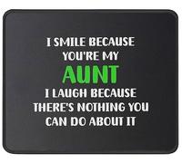 Je Souris Parce Que Tu ES Ma Tante Tapis De Souris Antidérapant Mouse Pad Durable Mousepad pour Travail Maison Jeu 25X30Cm