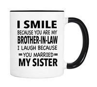 Je Souris Parce Que Tu Es Mon Beau-Frère. Je Ris Parce Que... Tasse Drôle Tasses À Thé Humour Mug À Café Pour Bureau Travail Cuisine 330Ml