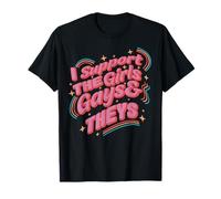 Je soutiens The Girls Gays and Theys Ally Pride Month LGBT T-Shirt