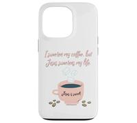 Je sucris mon café mais Jésus adoucit ma vie chrétienne Coque pour iPhone 13 Pro