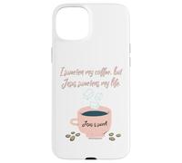 Je sucris mon café mais Jésus adoucit ma vie chrétienne Coque pour iPhone 15 Plus