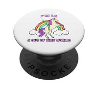 Je suis 14 Ans & Out of This World Alien Unicorn Party PopSockets PopGrip Adhésif