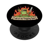 Je suis à la Limite de Mes capacités : Une Grenouille drôle et frustrée PopSockets PopGrip Adhésif