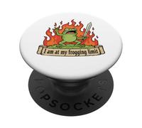 Je suis à la Limite de Mes capacités : Une Grenouille drôle et frustrée PopSockets PopGrip Adhésif