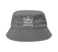 Je suis À La Retraite Drôle De Retraite Femme Homme Coton Chapeau De Soleil Lègére Bucket Hat Protection De Soleil Chapeau Bob pour Plage Extérieur Voyage