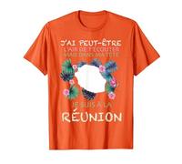 Je suis A La Réunion Humour Nostalgie Ile de La Réunion T-Shirt, Homme, Orange, M