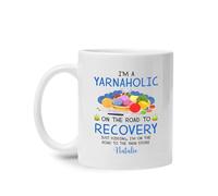 Je Suis Accro Au Tricot Tasse À Thé Céramique Mug Unique Tasse À Café Cadeaux Fantaisie Pour Anniversaire Collègue Noël 330Ml