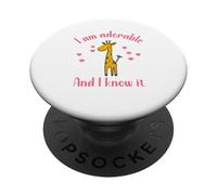 Je suis Adorable et Je Le Sais PopSockets PopGrip Adhésif