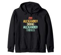 Je suis Alexander et Je Fais des Choses avec Alexander - Funny Name Alexander Sweat à Capuche
