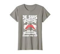 Je suis Allé Dehors Une Fois mais Les Graphismes T-Shirt, Femme, Ardoise, XL