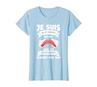 Je suis Allé Dehors Une Fois mais Les Graphismes T-Shirt, Femme, Bleu Céleste, S