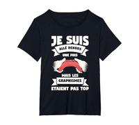 Je suis Allé Dehors Une Fois mais Les Graphismes T-Shirt, Femme Grandes Tailles, Noir, 1X