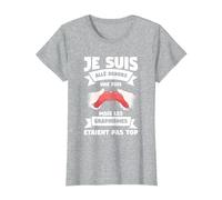 Je suis Allé Dehors Une Fois mais Les Graphismes T-Shirt, Femme, Gris Chiné, XL