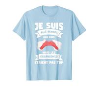 Je suis Allé Dehors Une Fois mais Les Graphismes T-Shirt, Homme, Bleu Céleste, XL