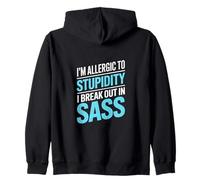 Je suis Allergique à la stupidité éclate dans Sass Sweat à Capuche