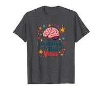 Je suis Allergique aux Mauvaises Vibrations Art de la positivité cérébrale T-Shirt, Homme, Chiné Foncé, 5XL