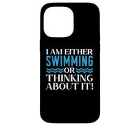 Je suis amateur de natation ou j'y pense Coque pour iPhone 14 Pro Max