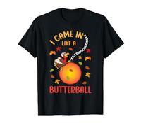 Je suis arrivée comme Une Boule d'amis en Train de Donner Un Thanksgiving Amusant T-Shirt Graphique avec Valeur, Homme, Noir, S