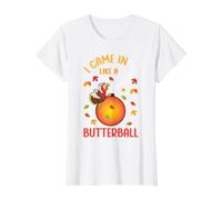 Je suis arrivée comme Une Boule d'amis en Train de Donner Un Thanksgiving Amusant T-Shirt Graphique avec Valeur, Femme, Blanc, S